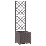 Vrtna sadilica s rešetkom smeđa 40 x 40 x 136 cm PP 318259