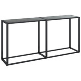 Konzolni stol crni 160 x 35 x 75,5 cm od kaljenog stakla 331679 Konzolni stol crni 160 x 35 x 75,5 cm od kaljenog stakla 331679