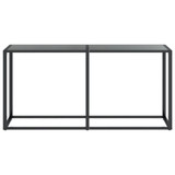 Konzolni stol crni 160 x 35 x 75,5 cm od kaljenog stakla 331679 Konzolni stol crni 160 x 35 x 75,5 cm od kaljenog stakla 331679