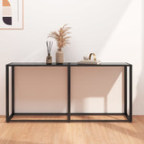 Konzolni stol crni 160 x 35 x 75,5 cm od kaljenog stakla 331679 Konzolni stol crni 160 x 35 x 75,5 cm od kaljenog stakla 331679