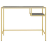 Stol za računalo boja crnog mramora 100x36x74 cm kaljeno staklo 331627 Stol za računalo boja crnog mramora 100x36x74 cm kaljeno staklo 331627