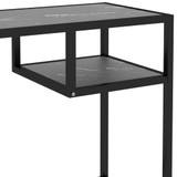 Stol za računalo boja crnog mramora 100x36x74 cm kaljeno staklo 331623 Stol za računalo boja crnog mramora 100x36x74 cm kaljeno staklo 331623