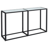 Konzolni stol boja bijeli mramor 140x35x75,5 cm kaljeno staklo 331676 Konzolni stol boja bijeli mramor 140x35x75,5 cm kaljeno staklo 331676