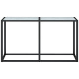 Konzolni stol boja bijeli mramor 140x35x75,5 cm kaljeno staklo 331676 Konzolni stol boja bijeli mramor 140x35x75,5 cm kaljeno staklo 331676