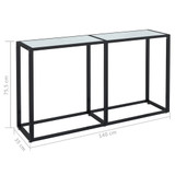 Konzolni stol boja bijeli mramor 140x35x75,5 cm kaljeno staklo 331676 Konzolni stol boja bijeli mramor 140x35x75,5 cm kaljeno staklo 331676