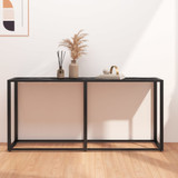 Konzolni stol boja crnog mramora 160x35x75,5 cm kaljeno staklo 331681 Konzolni stol boja crnog mramora 160x35x75,5 cm kaljeno staklo 331681