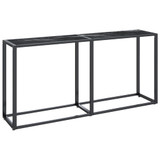 Konzolni stol boja crnog mramora 160x35x75,5 cm kaljeno staklo 331681 Konzolni stol boja crnog mramora 160x35x75,5 cm kaljeno staklo 331681