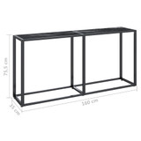 Konzolni stol boja crnog mramora 160x35x75,5 cm kaljeno staklo 331681 Konzolni stol boja crnog mramora 160x35x75,5 cm kaljeno staklo 331681