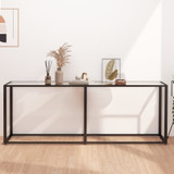 Konzolni stol prozirni 200 x 35 x 75,5 cm od kaljenog stakla 331686 Konzolni stol prozirni 200 x 35 x 75,5 cm od kaljenog stakla 331686