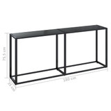 Konzolni stol crni 180 x 35 x 75,5 cm od kaljenog stakla 331683 Konzolni stol crni 180 x 35 x 75,5 cm od kaljenog stakla 331683