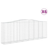 Lučne gabionske košare 6 kom 400x50x140/160cm pocinčano željezo 3145986 Lučne gabionske košare 6 kom 400x50x140/160cm pocinčano željezo 3145986