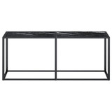 Konzolni stol boja crnog mramora 180x35x75,5 cm kaljeno staklo 331685 Konzolni stol boja crnog mramora 180x35x75,5 cm kaljeno staklo 331685