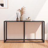 Konzolni stol crni 140 x 35 x 75,5 cm od kaljenog stakla 331675 Konzolni stol crni 140 x 35 x 75,5 cm od kaljenog stakla 331675