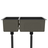 Kuhinjski sudoper crni od nehrđajućeg čelika 51562