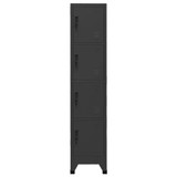 Ormarić s ključem antracit 38 x 45 x 180 cm čelični 339787
