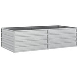 Povišena vrtna gredica 160 x 80 x 45 cm pocinčani čelik srebrna 316884