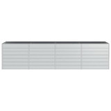 Povišena vrtna gredica 320 x 80 x 77 cm pocinčani čelik srebrna 316890