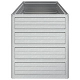 Povišena vrtna gredica 100 x 40 x 45 cm pocinčani čelik srebrna 316897