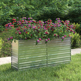 Povišena vrtna gredica 160 x 40 x 77 cm pocinčani čelik srebrna 316894