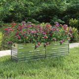 Povišena vrtna gredica 160 x 40 x 45 cm pocinčani čelik srebrna 316895