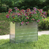 Povišena vrtna gredica 100 x 40 x 77 cm pocinčani čelik srebrna 316896