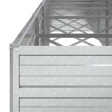 Povišena vrtna gredica 480 x 80 x 77 cm pocinčani čelik srebrna 316902