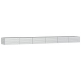 Povišena vrtna gredica 600 x 80 x 45 cm pocinčani čelik srebrna 316903