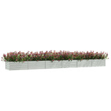 Povišena vrtna gredica 600 x 80 x 45 cm pocinčani čelik srebrna 316903