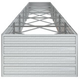 Povišena vrtna gredica 600 x 80 x 45 cm pocinčani čelik srebrna 316903