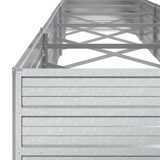 Povišena vrtna gredica 400 x 80 x 45 cm pocinčani čelik srebrna 316899