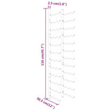 Zidni stalak za vino za 36 boca 2 kom zlatni željezni 340890