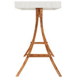 Klupa za ljuljanje s krovom od masivne smrekovine s tikovinom 3200627