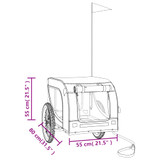 Prikolica za bicikl za pse zeleno-crna od tkanine i željeza 94011