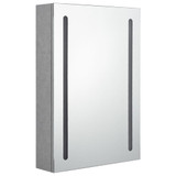 LED kupaonski ormarić s ogledalom boja betona 50 x 13 x 70 cm 326495