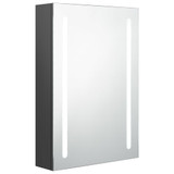 LED kupaonski ormarić s ogledalom sivi 50 x 13 x 70 cm 326497