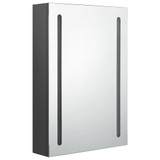 LED kupaonski ormarić s ogledalom sivi 50 x 13 x 70 cm 326497