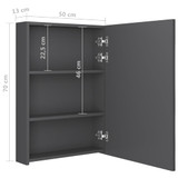 LED kupaonski ormarić s ogledalom sivi 50 x 13 x 70 cm 326497