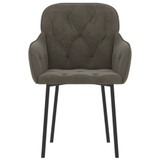 Blagovaonske stolice 2 kom tamnosive baršunaste 344846