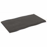 Stolna ploča tamnosiva 100x60x4 cm obrađena masivna hrastovina 364020