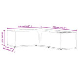 Navlaka za kutnu vrtnu garnituru sa 18 ušica 220x285x80 cm 319323 Navlaka za kutnu vrtnu garnituru sa 18 ušica 220x285x80 cm 319323