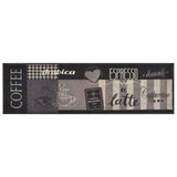 Kuhinjski tepih perivi s natpisom Coffee 45 x 150 cm baršunasti 136555 Kuhinjski tepih perivi s natpisom Coffee 45 x 150 cm baršunasti 136555
