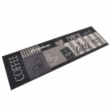Kuhinjski tepih perivi s natpisom Coffee 45 x 150 cm baršunasti 136555 Kuhinjski tepih perivi s natpisom Coffee 45 x 150 cm baršunasti 136555