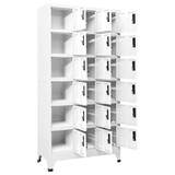 Ormarić s ključem bijeli 90 x 40 x 180 cm čelični 339828