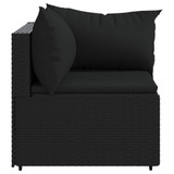 Kutna vrtna sofa od poliratana s jastucima crna 319777 Kutna vrtna sofa od poliratana s jastucima crna 319777