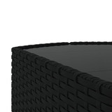 3-dijelna vrtna garnitura od poliratana s jastucima crna 319807