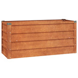 Povišena vrtna gredica boja hrđe 100 x 40 x 45 cm čelik COR-TEN 151950