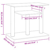 Grebalica za mačke s platformama svjetlosiva 62,5 cm 172047
