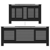 Pokrov za radijator MDF crni 205 cm 325552