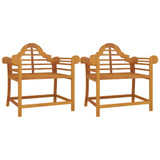 Vrtne stolice 2 kom 91 x 62 x 94 cm od masivne tikovine 319151