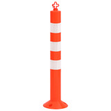 Stupovi za kontrolu prometa s lancem 10 kom 75 cm PE 150964